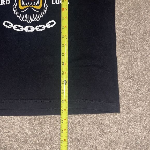 Born Dead Clothing Short Sleeve Black T Shirt Hard Luck Big Cat Size Medium - Picture 4 of 5